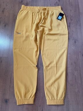 Mustard Elastic-Waist Jogger Pants - Women